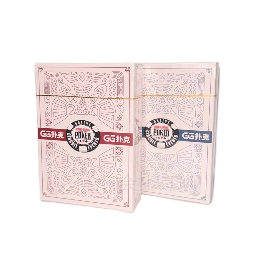 ポーカー大会専用WPT プラスチックトランプ 防水（赤・青50セット)100