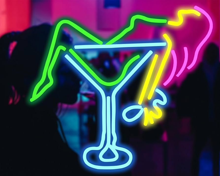 Amazon.co.jp: LED ネオンライト 「カクテルグラス」 デザイン ネオン