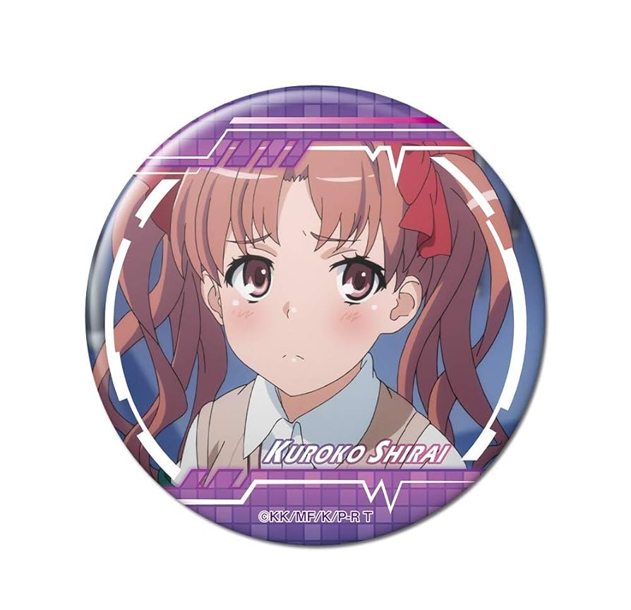 とある科学の超電磁砲 白井黒子 発光 缶バッジ レア くじ とある