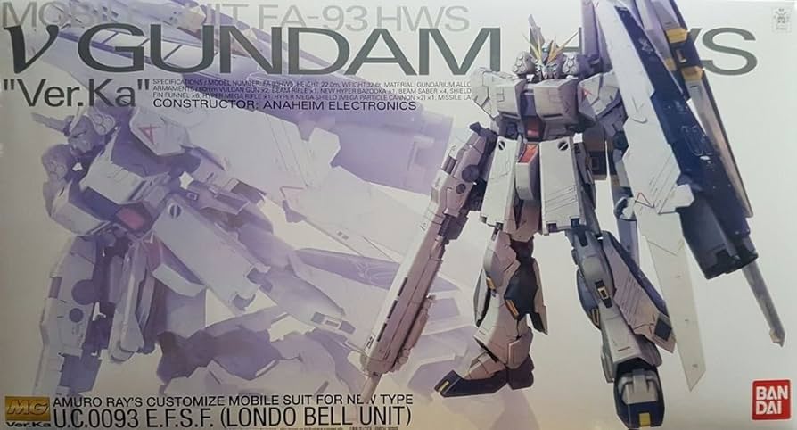 Amazon.com: MG 1/100 FA-93HWS Nu-Gundam HWS Ver.Ka : Arts, Crafts