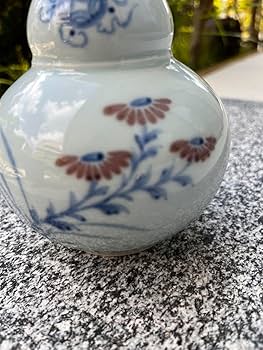 Amazon.co.jp: 韓国の人間国宝 安藤五作 花瓶 木製台座付 焚川窯