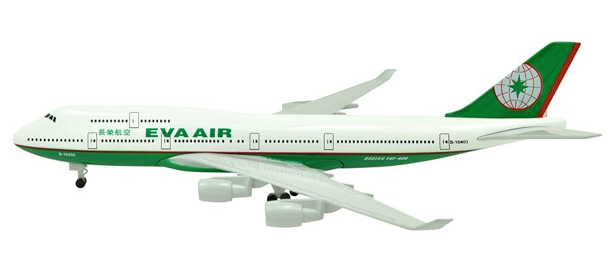 EVAエバー航空Boeing747-400 1/300 hogan特別塗装貴重品 EVAエバー航空