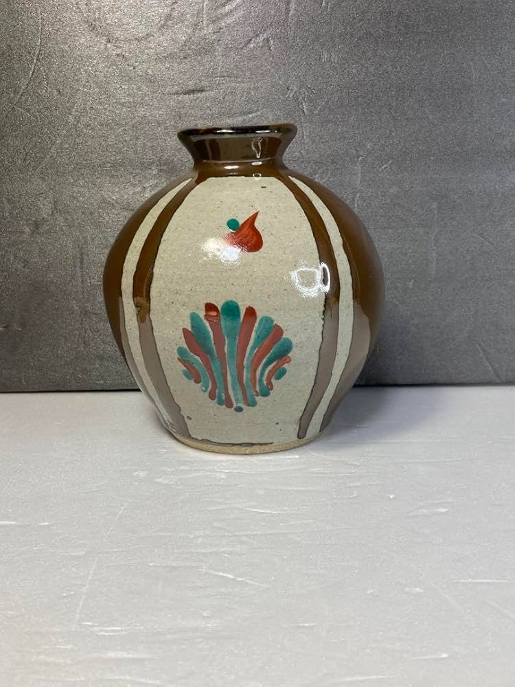 濱田友緒 柿釉赤絵花瓶 濱田友緒 柿釉赤絵花瓶 - メルカリ