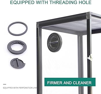 Amazon | 新しい爬虫類 ケージ、通気性 カメレオン繁殖メッシュケージ