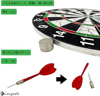 Amazon.co.jp: プロ監修 ダーツボード ハード 静音 コルク 両面 壁掛け