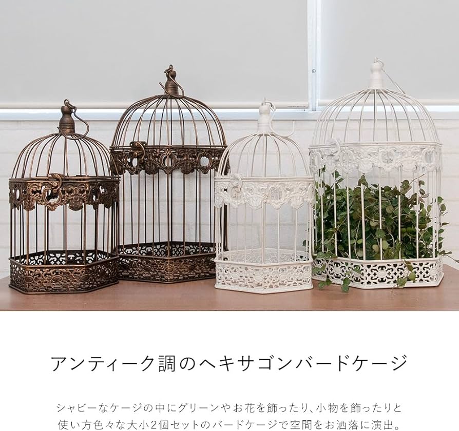 Amazon.co.jp: 鳥かご とりかご インテリア アイアン 鳥籠 置物 置き物
