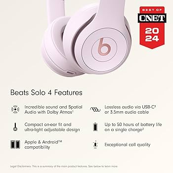 Amazon.com: Beats Solo 4 - Wireless On-Ear Bluetooth Headphones