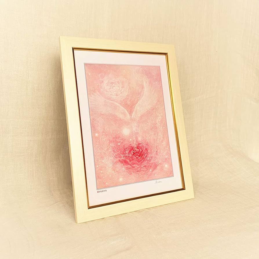 0003 絵画 天使の絵 赤 ピンク 額縁 0003 絵画 天使の絵 赤 ピンク 額縁