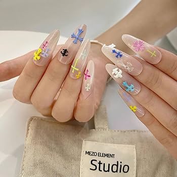 Amazon.co.jp: JIMIGUGU ネイルパーツ十字架 マカロンカラー 100個入