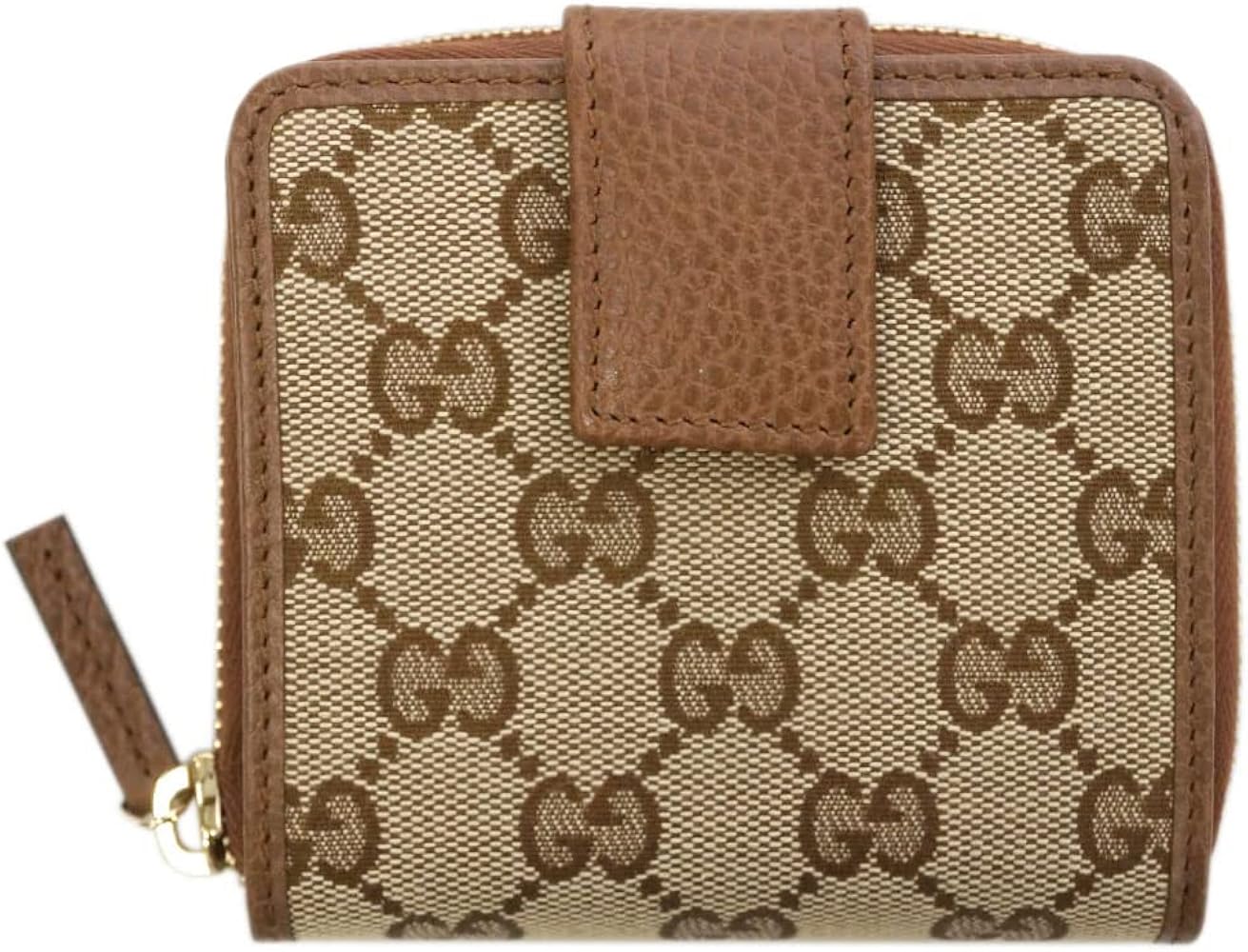 オールドGUCCI 二つ折り財布 ブラウン/ベージュ 箱付き 楽天市場