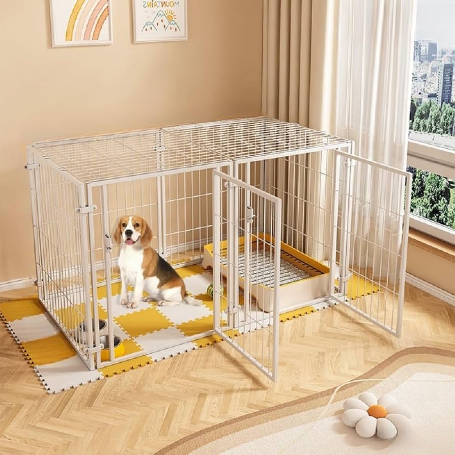 Amazon | WXQペットフェンス、 ペットサークルドア付き、室内 屋外 犬