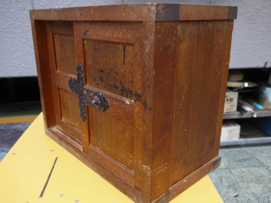 Amazon.co.jp: 【11203】江戸時代（天保13年）の古い戸棚帳場小箪笥