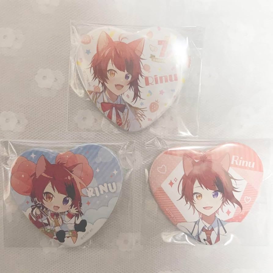 すとぷり 莉犬くん 7周年 等身ハート缶バッジ 81個 Amazon.co.