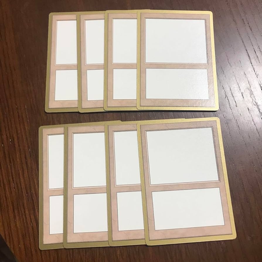 Amazon.co.jp: MTG 8まいセット ブランクカード 白紙 金枠 マジックザ