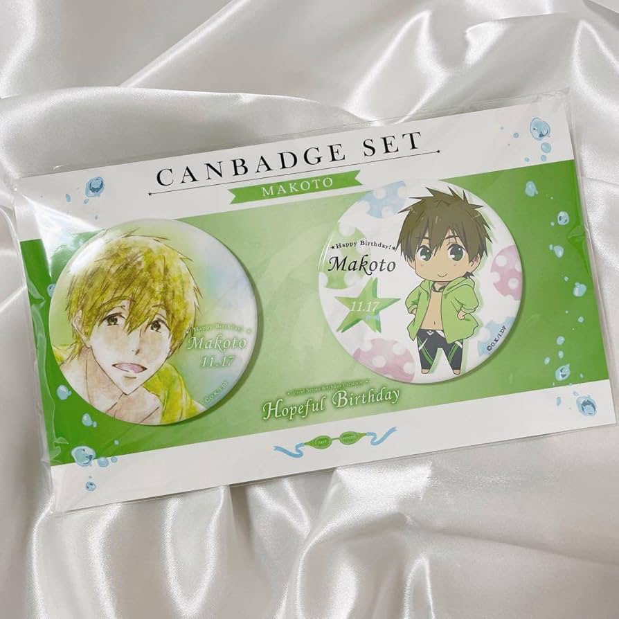 Free! 真琴 缶バッジセット Free! 橘真琴 店舗限定 バースデー 缶