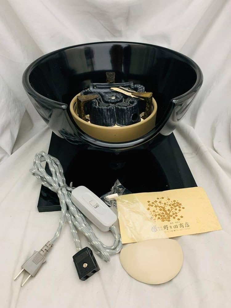 277/☆紅鉢 風炉型電熱器 野々田商店 100V/410W 茶道具
