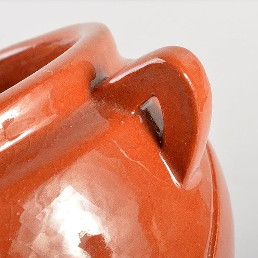 茶道具 京焼 川崎和楽作 赤楽 三足香炉 共布共箱 V 6823 茶道具 京焼