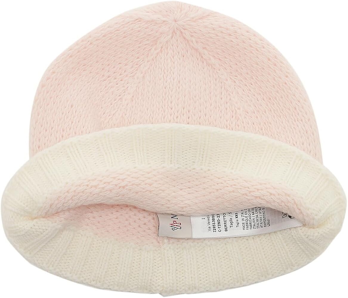 Amazon.co.jp: [モンクレール] ベビー用品 ニット帽子 ピンク ホワイト
