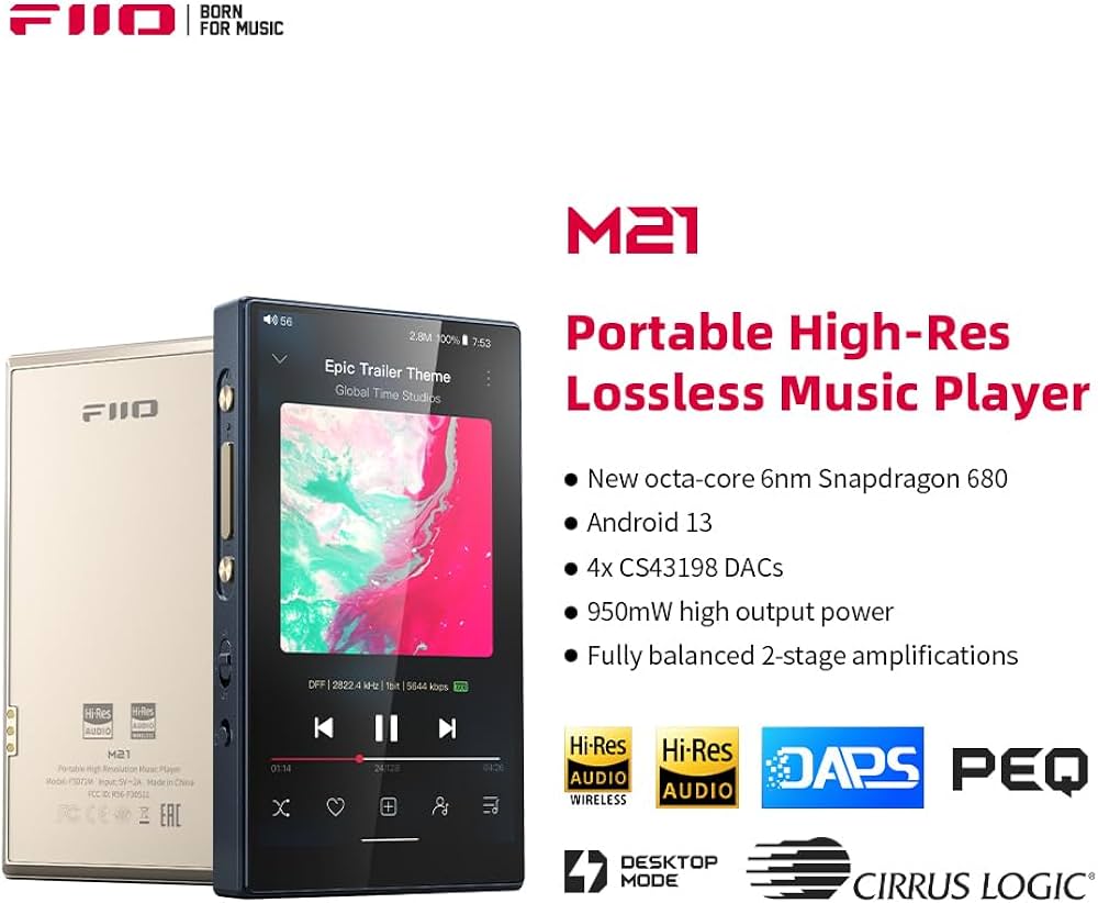 Amazon.com: FiiO M21 Android 13 Portable Music Player MP3 Walkman