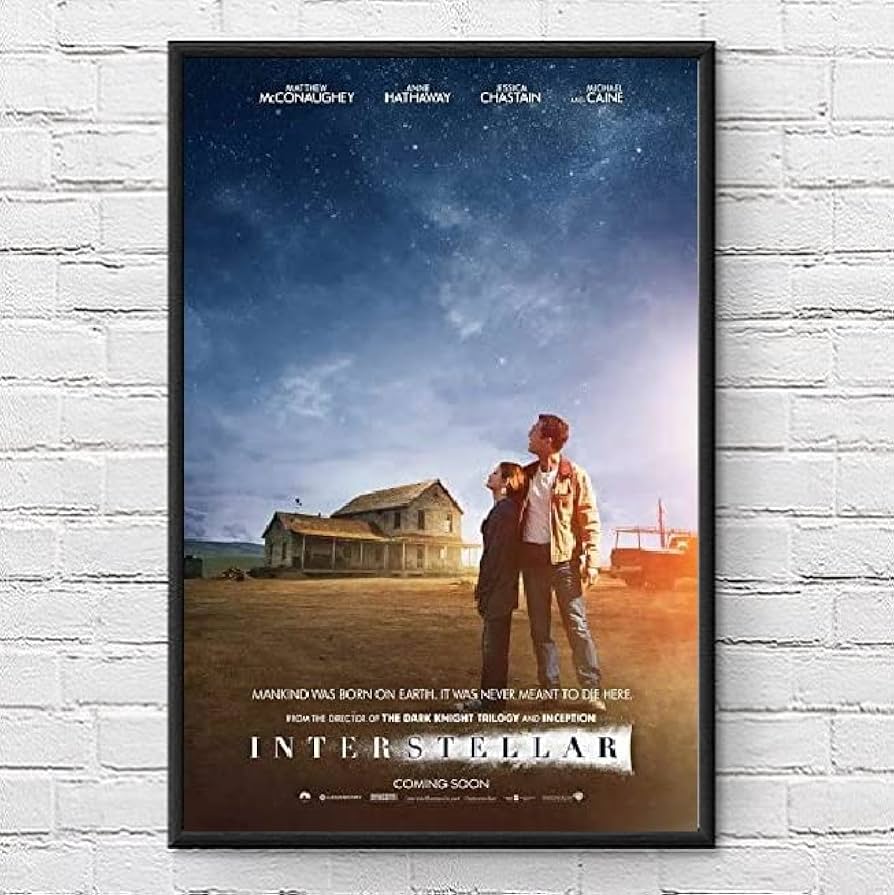 Amazon.co.jp: 【フレーム付-黒-】映画ポスター インターステラー