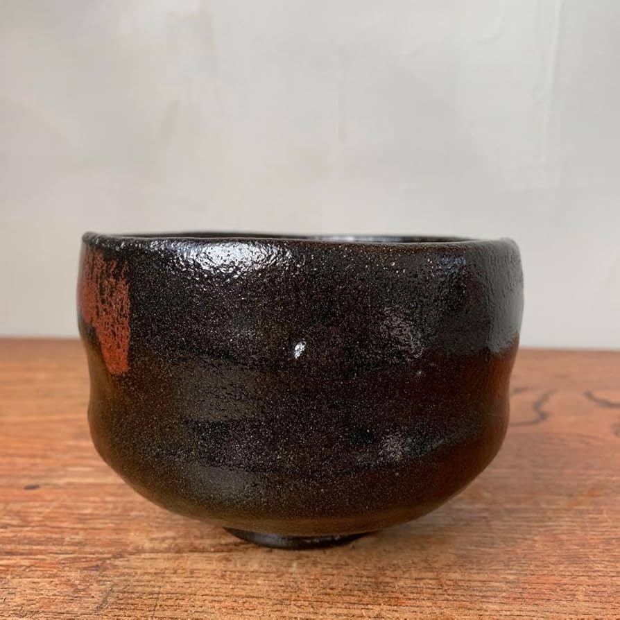 楽 抹茶碗 百田火山 手びねり 楽 抹茶碗 百田火山 手びねり 抹茶茶碗
