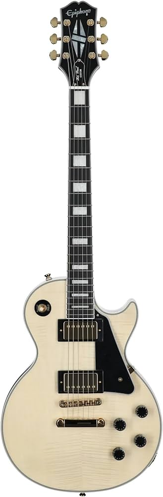 Amazon.com: Epiphone EXCLUSIVE Les Paul Custom Figured, Natural
