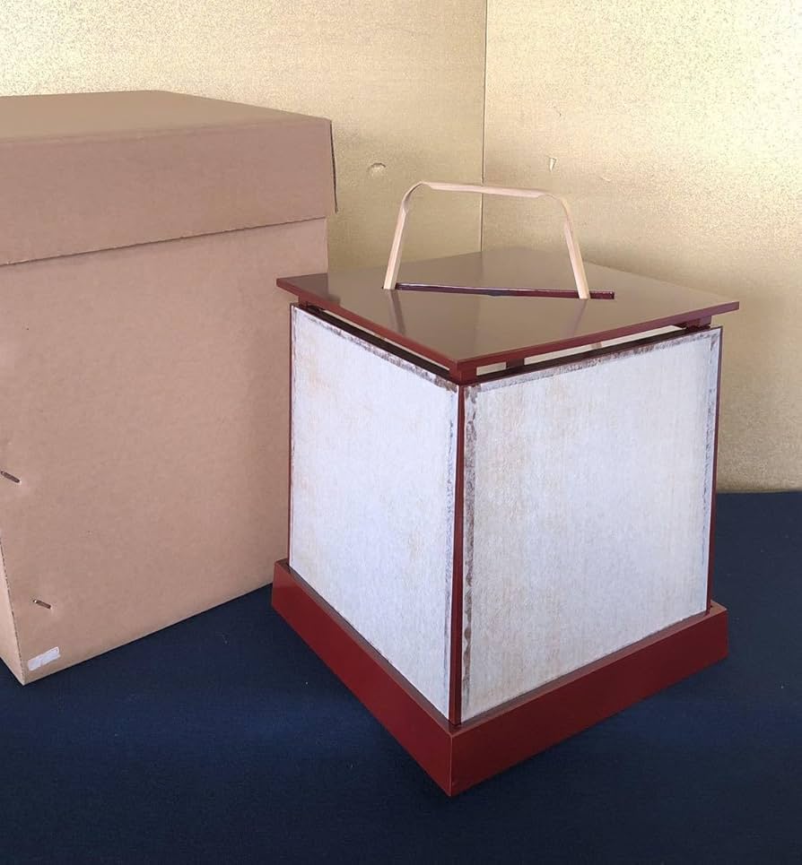 風流庵】 『中古夜咄道具』 溜塗 行燈 ☆ 露地 行灯 紙箱