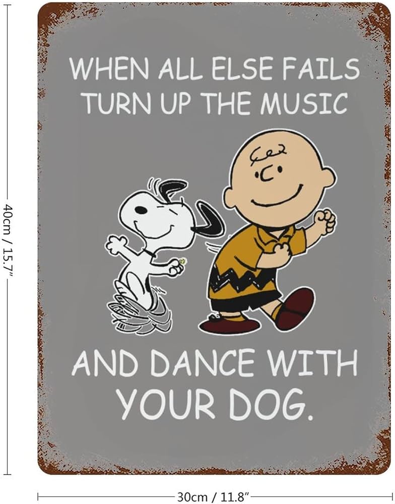Amazon.co.jp: ブリキ看板 スヌーピー チャーリーブラウン 英字 壁飾り