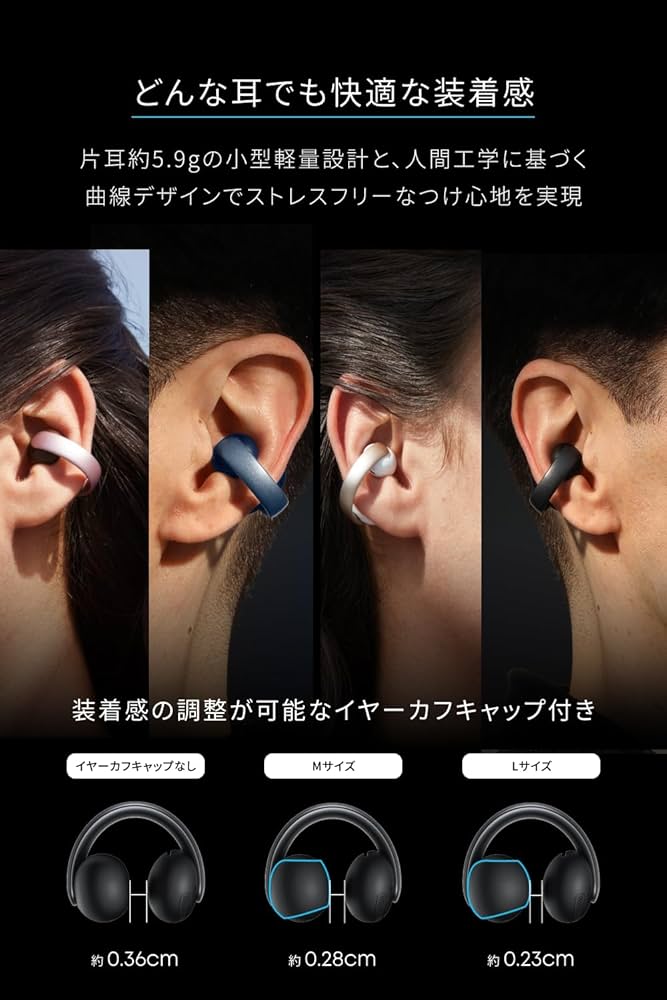 Amazon.co.jp: Anker Soundcore AeroClip（Bluetooth 5.4）【オープン