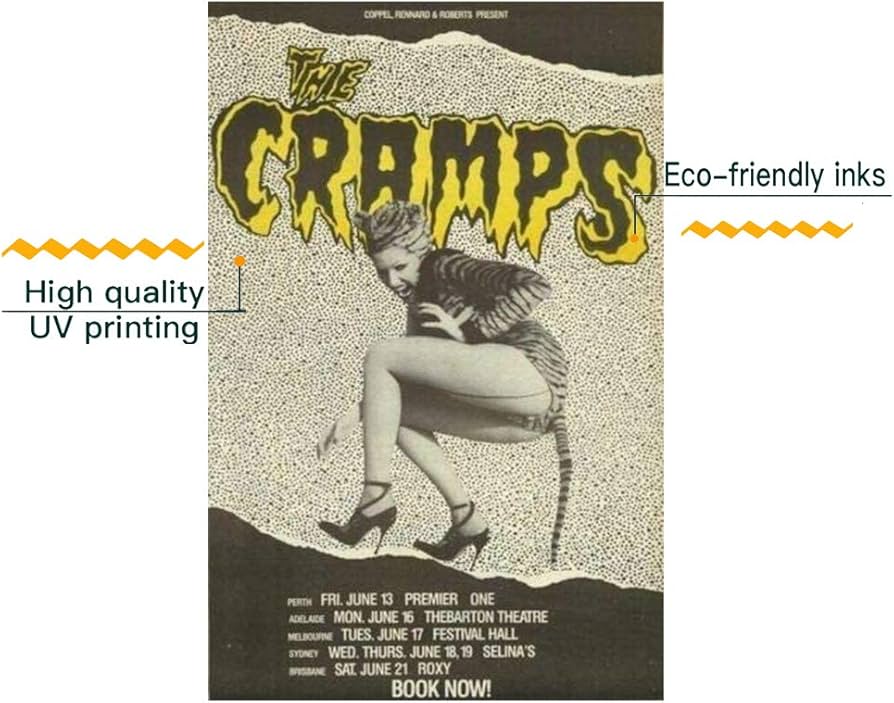 Amazon.co.jp: The Cramps パンクロック メタル ブリキ看板 ポスター