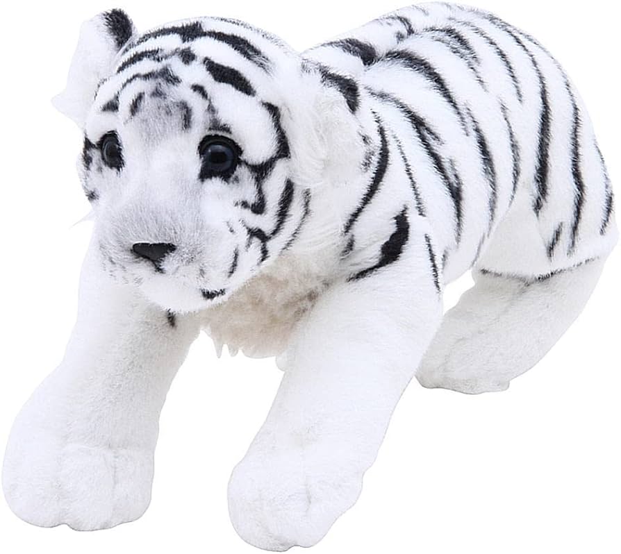Amazon.co.jp: 動物ぬいぐるみ (全長約40cm) ホワイトタイガー