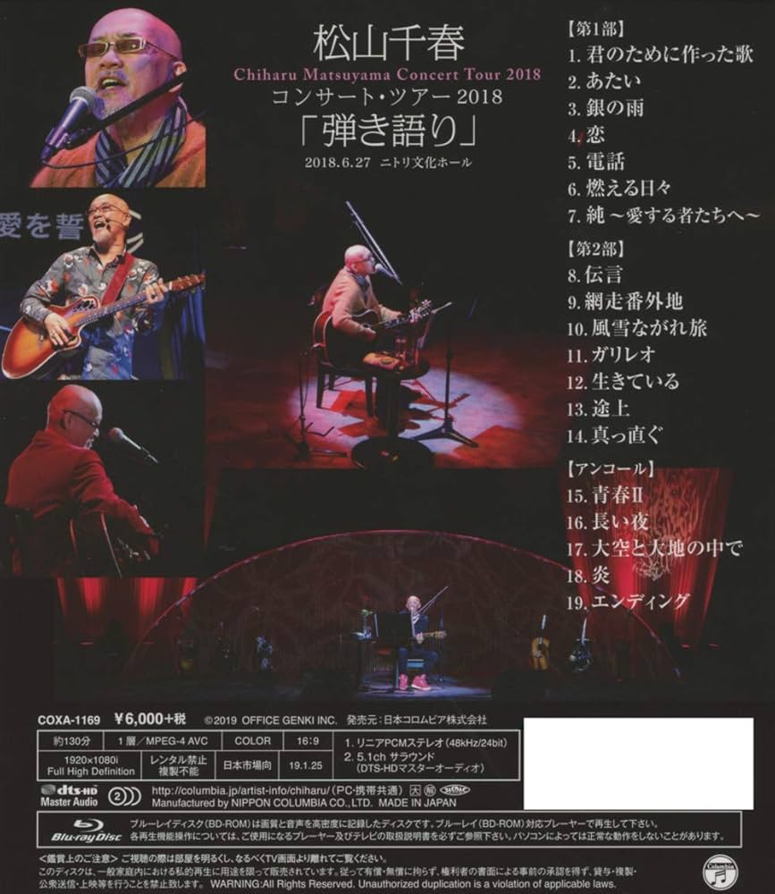 松山千春風邪をうけてコンサートツアーパンフレットサイン色紙