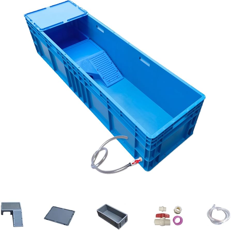 大型プラスチック水槽 青