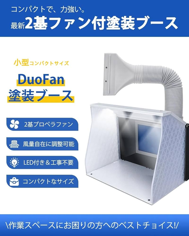 Amazon | Anesty DuoFan 塗装ブース コンパクトサイズ スプレーブース