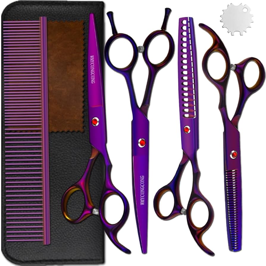 Amazon.co.jp: WMYCONGCONG 7インチ プロ トリミング シザー