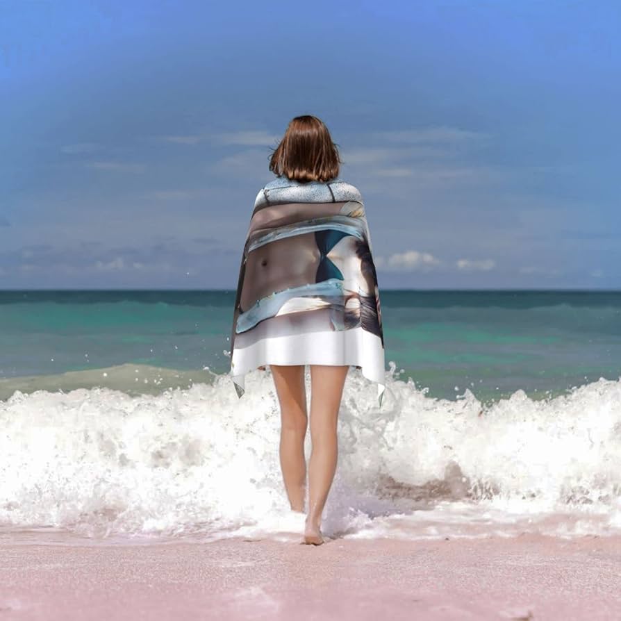 Amazon｜渋谷凪咲 バスタオルビーチタオル速乾性タオル大型超吸収性