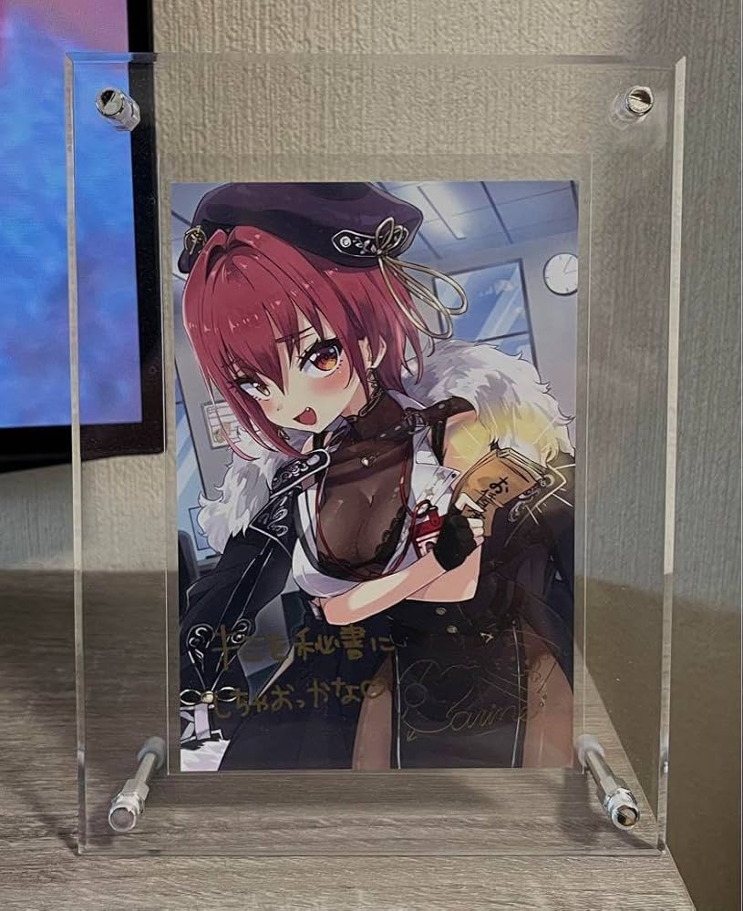 宝鐘マリン 200万人記念 直筆 ポストカード 直筆サイン入り」 宝鐘マリン