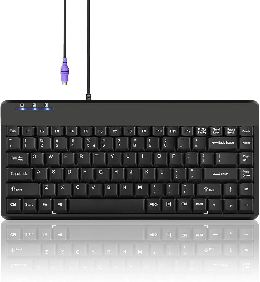 Amazon.com: Perixx PERIBOARD-409P Wired PS2 Mini Keyboard, Black