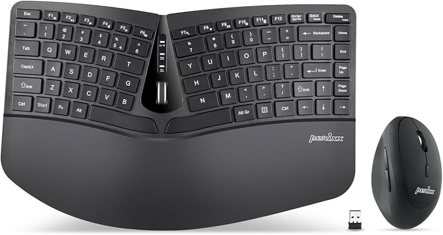 Amazon.com: Perixx PERIDUO-606 Wireless Mini Ergonomic Keyboard