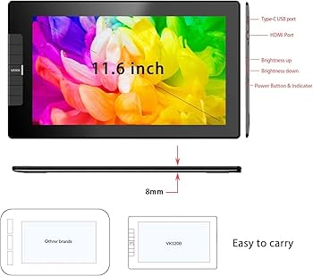 Amazon | VEIKK 液タブ 11.6インチ 液晶タブレット スマホ対応 フル