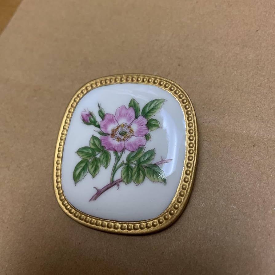 ロイヤルコペンハーゲン花柄ブローチ北欧ヴィンテージブローチ