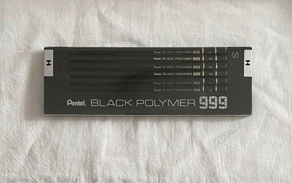 極稀少】ぺんてる 鉛筆 ブラックポリマー999 3H 1ダース 未開封品