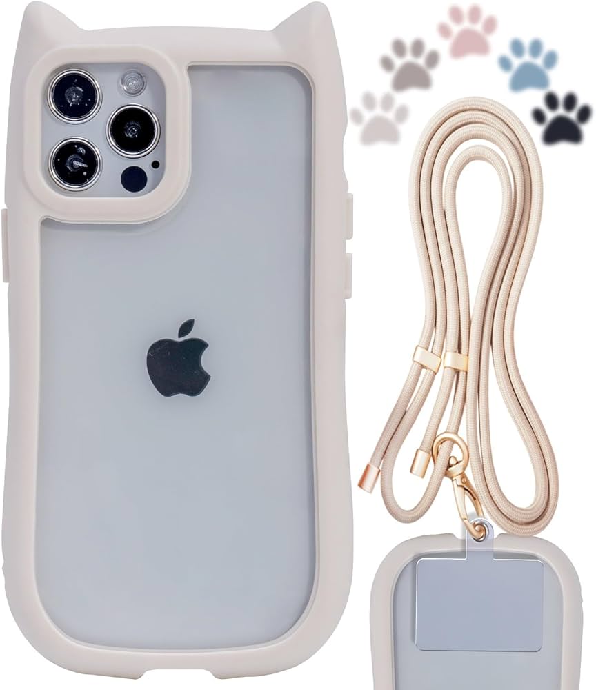 Amazon.co.jp: LIISEA iphone12 ケース クリア 可愛い 猫耳 iphone12