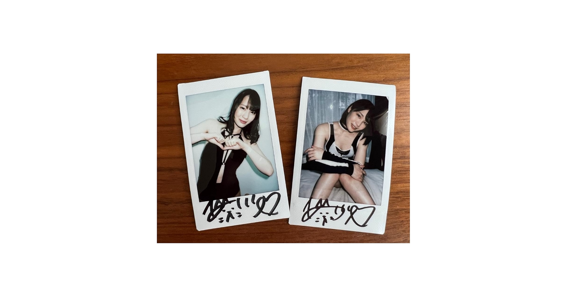 鈴村あいり 直筆サイン入りチェキ チェキ チャイナ 青 多少のブレあり