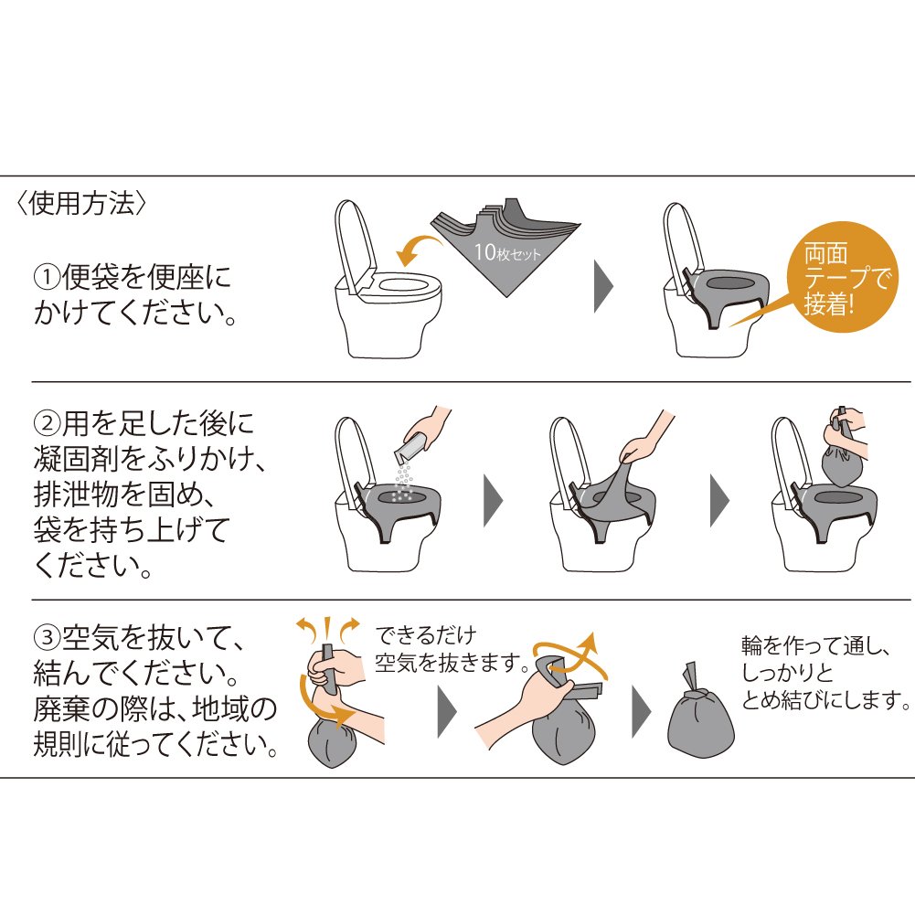 Amazon.co.jp: コクヨ 非常用トイレ 防災の達人 10枚重ね DRK-NT2