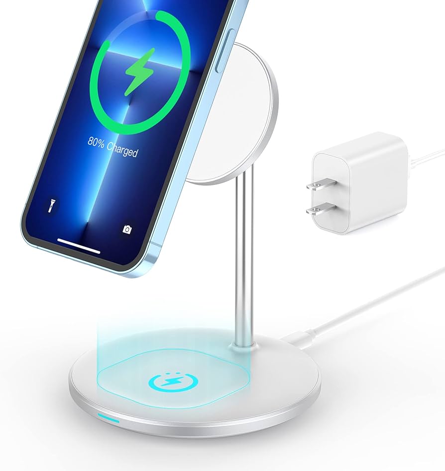 Amazon.co.jp: マグネット ワイヤレス充電器 2-in-1 magsafe充電器