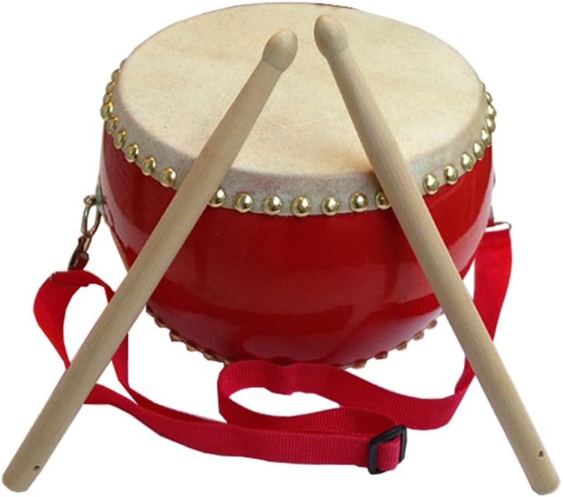 Amazon | 本格的 小 太鼓 セット 本 革 牛 皮 バチ 2本 付 忘年会 新年