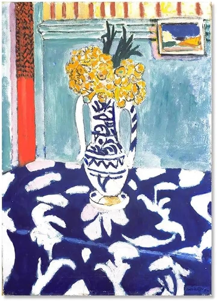 アンリ マティスの複製ファイングラフィー®『白い花瓶の花束』 アンリ