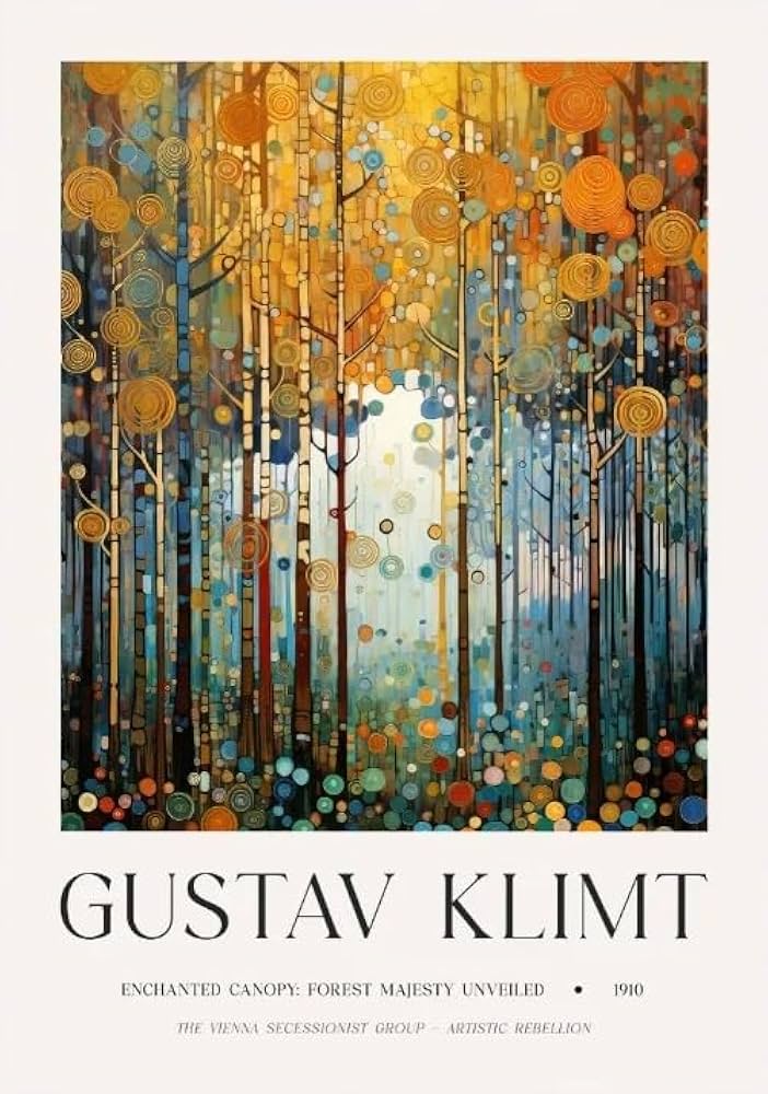 Amazon.co.jp: 有名なグスタフ・クリムトポスター風景画ヴィンテージ