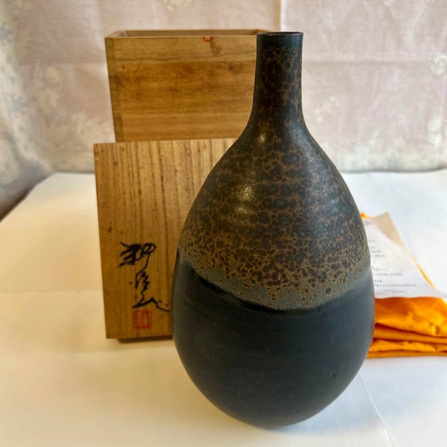 Amazon.co.jp: 笠間焼 荒田耕治作 一輪差 直径12センチ 高さ25センチ